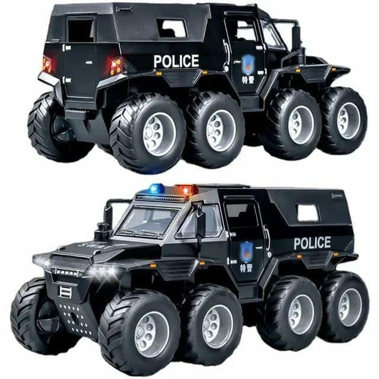 Big Rechargeable Remote Control 8 Tyres Police Patrol Moka 4 4 Stunt Car
