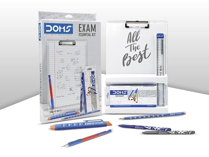 DOMS Exam Kit with Pad, Geometry & Stationery