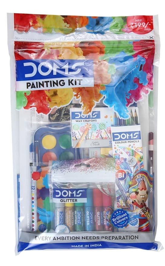 DOMS 9-in-1 Painting & Coloring Kit for Kids