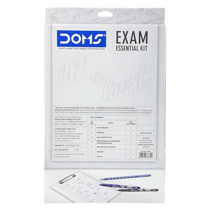 DOMS Exam Kit with Pad, Geometry & Stationery