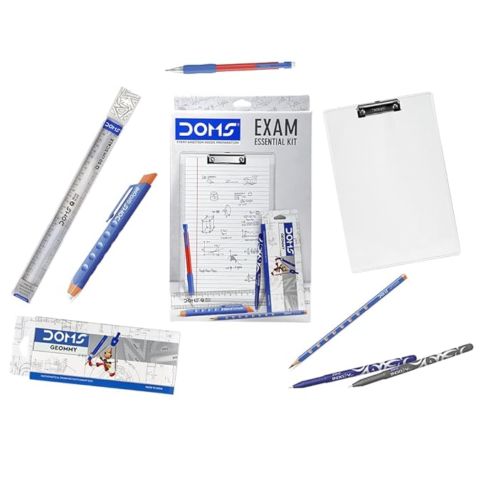 DOMS Exam Kit with Pad, Geometry & Stationery