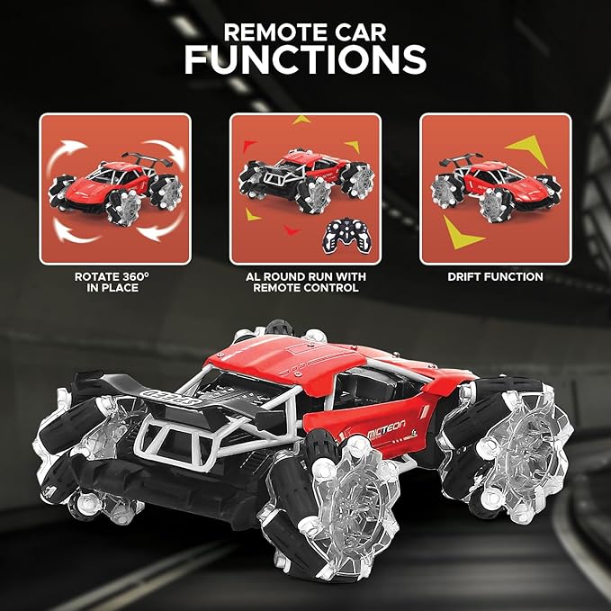 Remote Control Drift Stunt Car for Kids 360 Rotation, All-Terrain RC Car