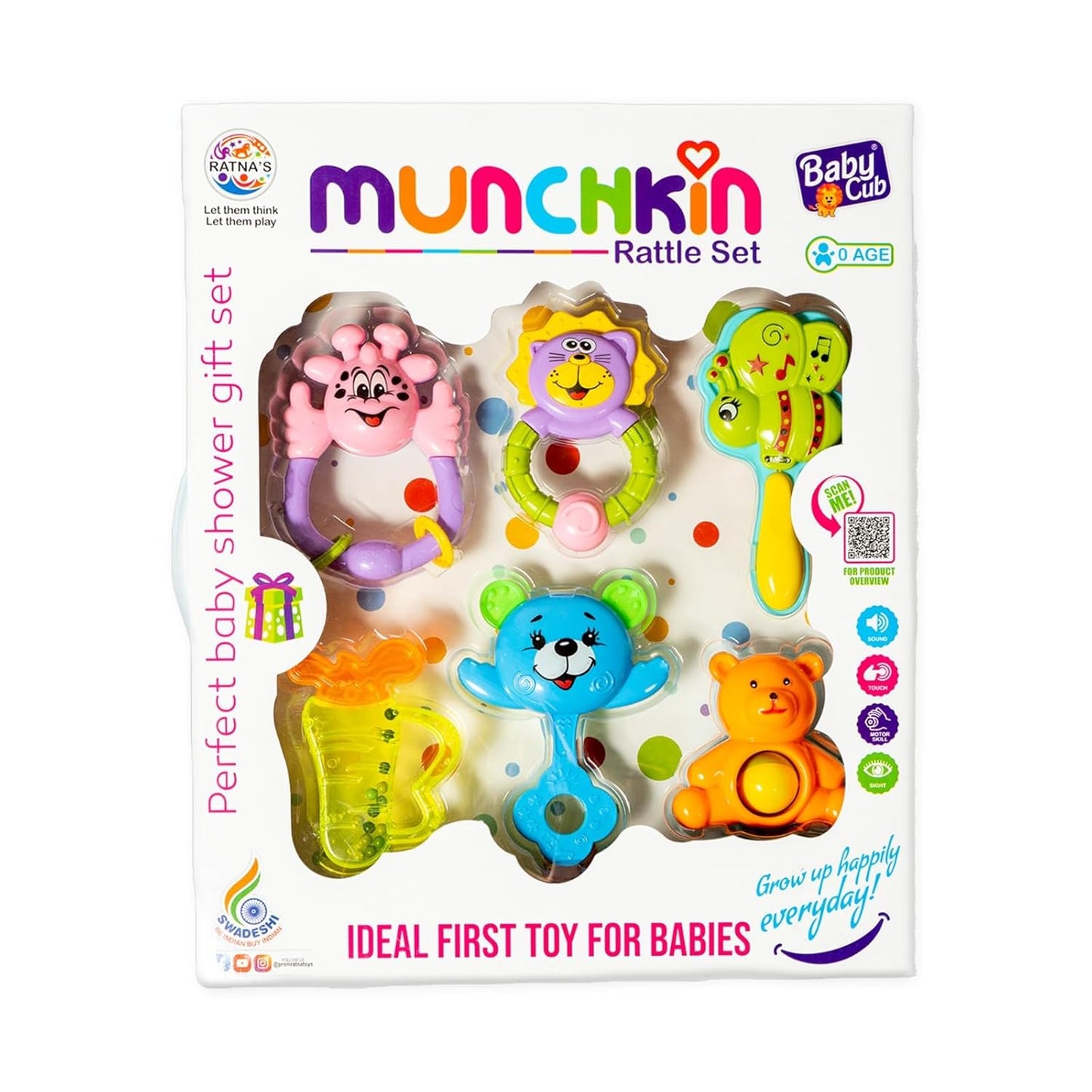Ratnas Munchkin Rattle Set of 6