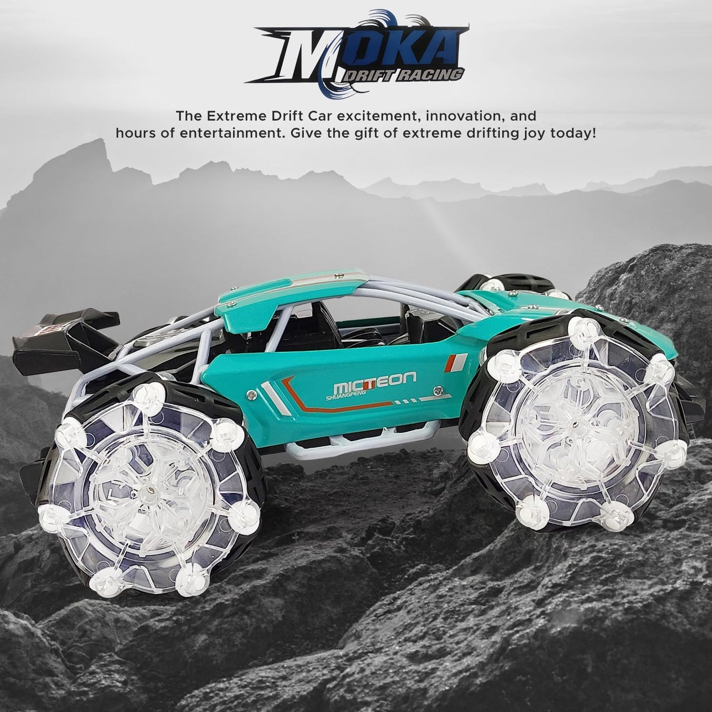 Remote Control Drift Stunt Car for Kids 360 Rotation, All-Terrain RC Car