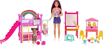 Barbie Skipper Babysitters Inc.™ Ultimate Daycare Playset with 3 Dolls, Furniture & 15+ Accessories, Includes Bunk Beds & Color-Change Easel
