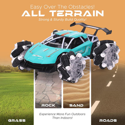 Remote Control Drift Stunt Car for Kids 360 Rotation, All-Terrain RC Car