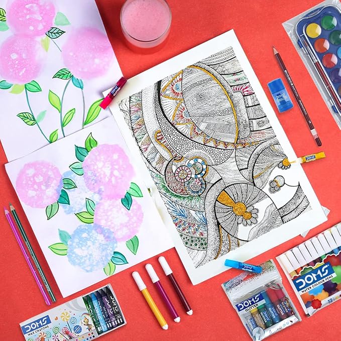 DOMS 9-in-1 Painting & Coloring Kit for Kids