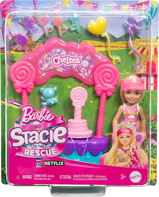 Barbie Chelsea Doll & Lollipop Stand Playset with Accessories, 10-Piece Toy Set from and Stacie to The Rescue Movie
