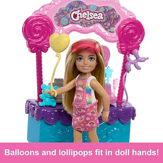 Barbie Chelsea Doll & Lollipop Stand Playset with Accessories, 10-Piece Toy Set from and Stacie to The Rescue Movie