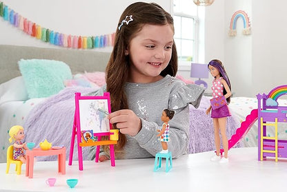 Barbie Skipper Babysitters Inc.™ Ultimate Daycare Playset with 3 Dolls, Furniture & 15+ Accessories, Includes Bunk Beds & Color-Change Easel