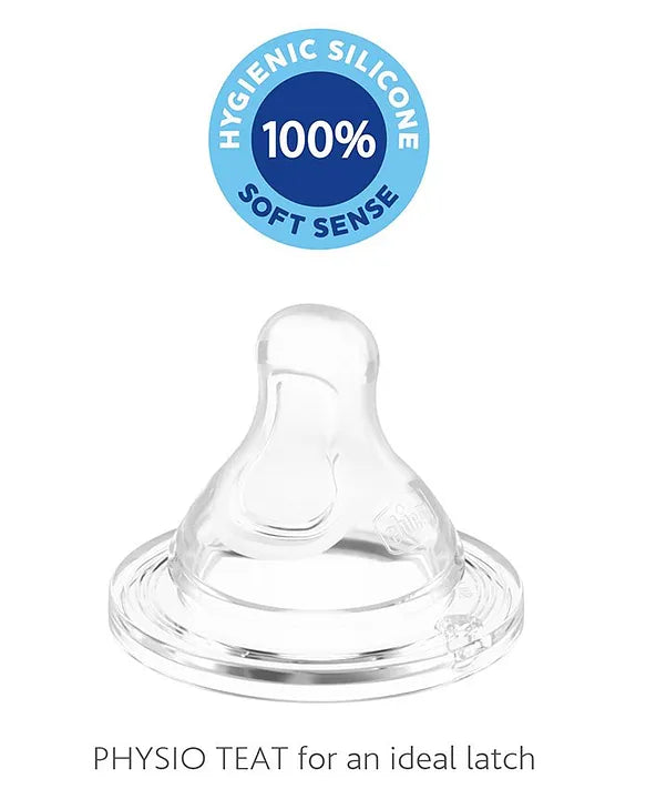 Chicco Physio Anti-Colic Food Flow Teats Pack of 2 - White 6M+